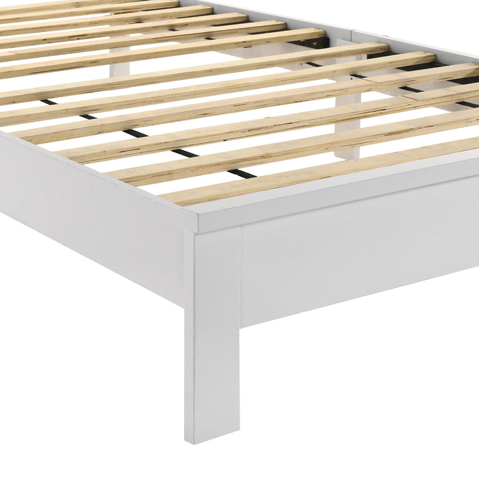 ARIES 3/3 T PANEL BED-HB/FB/RAILS-WHITE