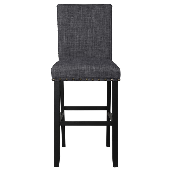 CRISPIN GRANITE GRAY BAR CHAIR- (2/Ctn)