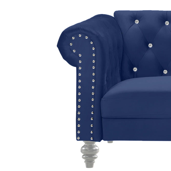 EMMA CRYSTAL LOVESEAT-ROYAL BLUE