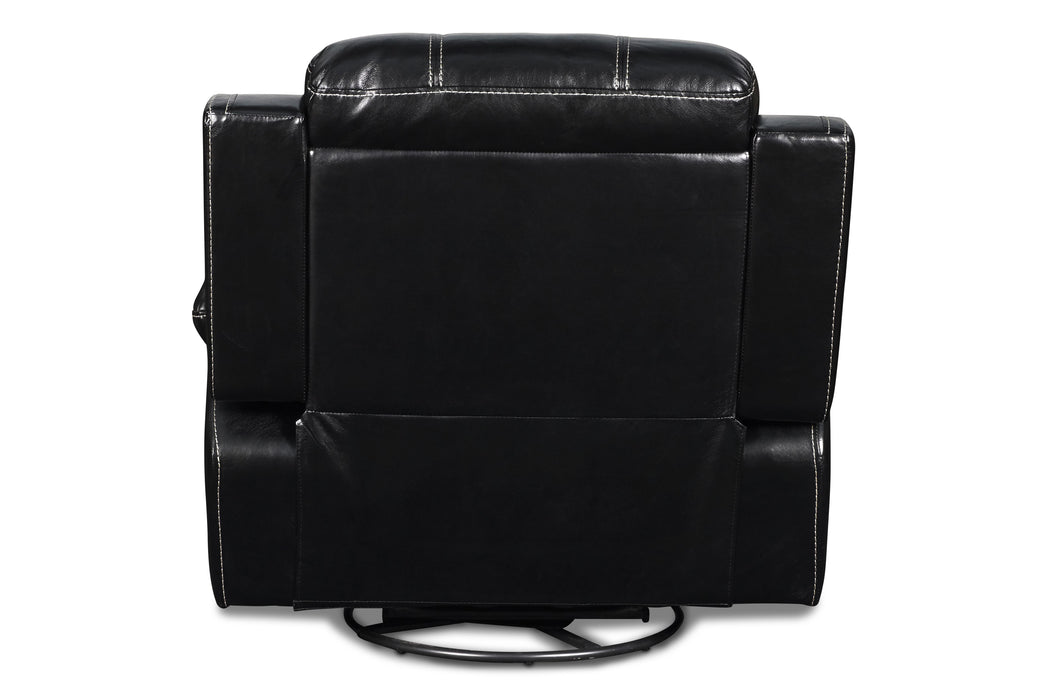 FUSION SWIVEL GLIDER RECLINER W/PWR FTRST-EBONY