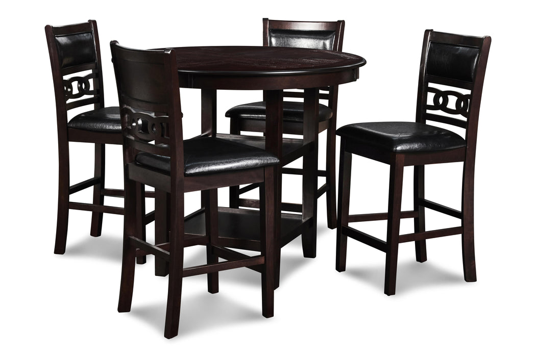 GIA ROUND COUNTER DINING 5 PC SET-EBONY