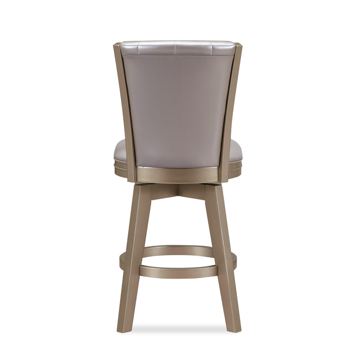 JAZZ  24" SWIVEL COUNTER STOOL-PEARL/GOLD