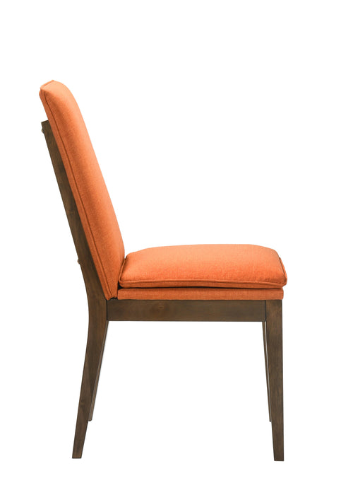 MAGGIE DINING CHAIR W/TERRA COTTA CUSHION-WALNUT