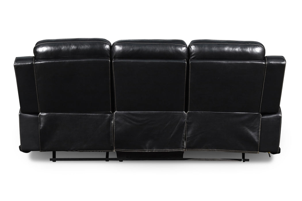 VEGA  DUAL RECLINER SOFA - PREMIER BLACK