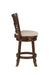 Gia 24" Swivel Counter Stool-Cherry W/Brown Fabric Seat