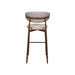 Royce Bar Chair W/ Walnut Metal Frame- Toast (2 Per Carton)