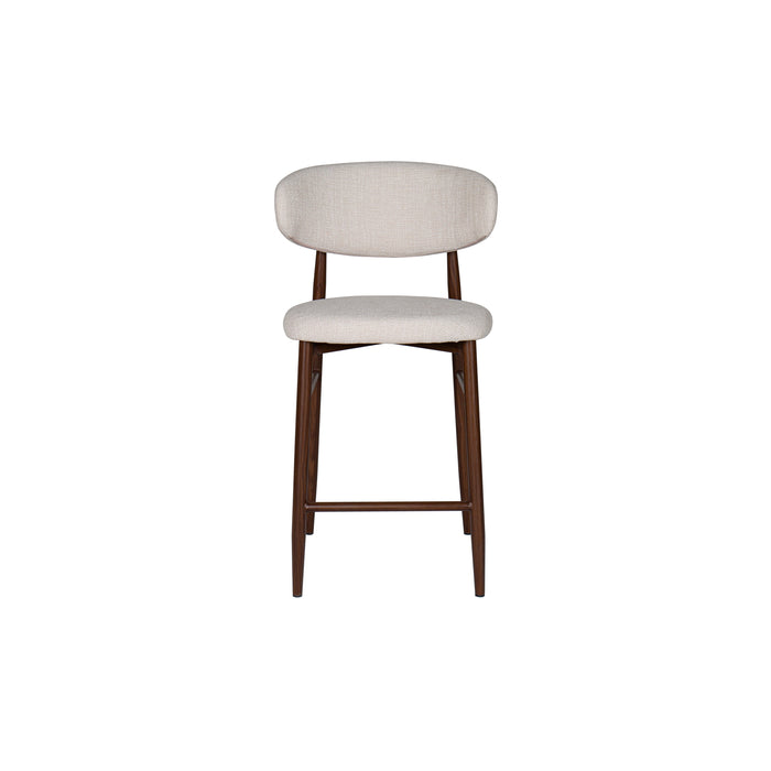 Royce Counter Chair W/Walnut Metal Frame-Beige (2 Per Carton)