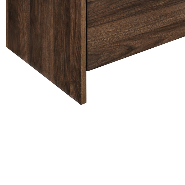 Mara Two Drawer End Table / Bedside Table-Walnut