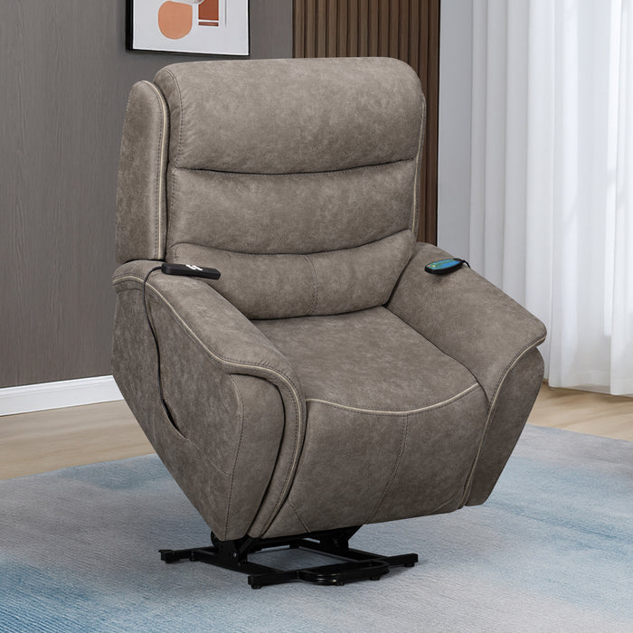 Kamari Power Lift Recliner W/ Heat & Massage-Gray