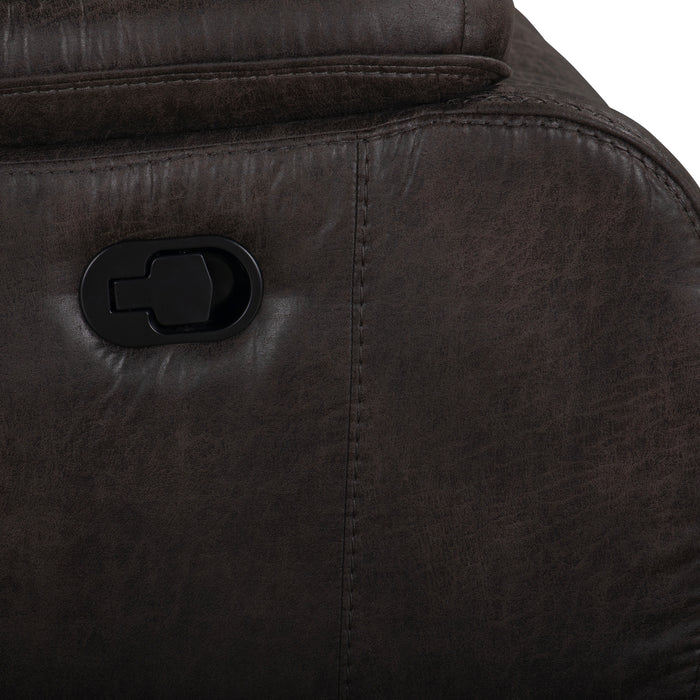 Brookings Sofa W/Dual Recliner-Charcoal