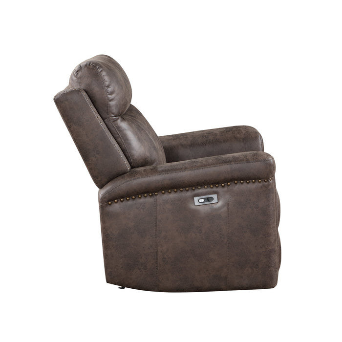 Quade Glider Recliner W/Pwr Fr-Mocha