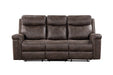 Quade Sofa W/Dual Recliner-Mocha