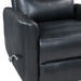 Takami Swivel Recliner-Black Vegan Leather