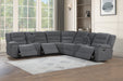 Redondo Laf Console Loveseat W/ 2 Recliners Pwr Fr-Dk Gray
