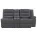 Redondo Raf Console Loveseat W/1 Recliner Pwr Fr-Dk Gray