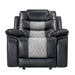 Nikko Glider Recliner W/Pwr Fr-Black/Gray
