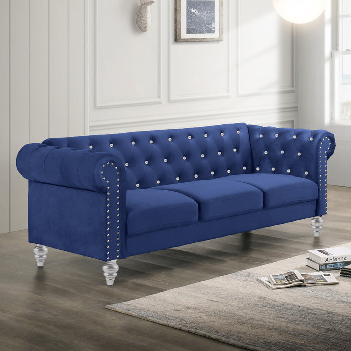 Emma Crystal Sofa-Royal Blue