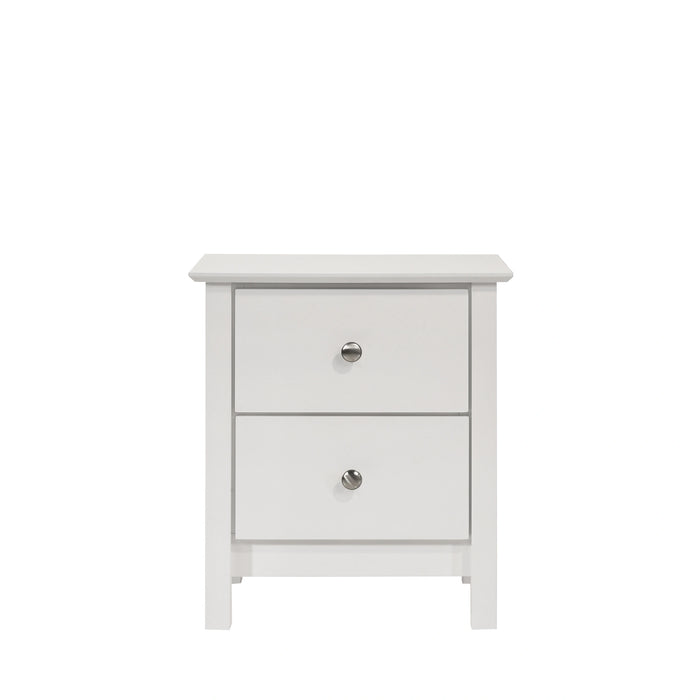 ZODIAC 2 DRAWER NIGHTSTAND-WHITE