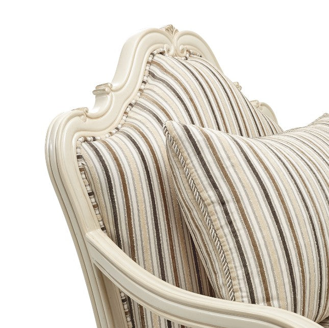 AICO Lavelle Bergere Wood Chair Birch in Classic Pearl