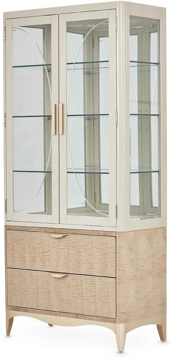 AICO Malibu Crest Display Cabinet in Chardonnay image