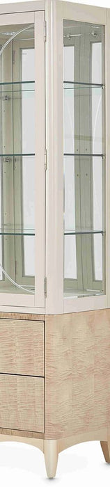 AICO Malibu Crest Display Cabinet in Chardonnay