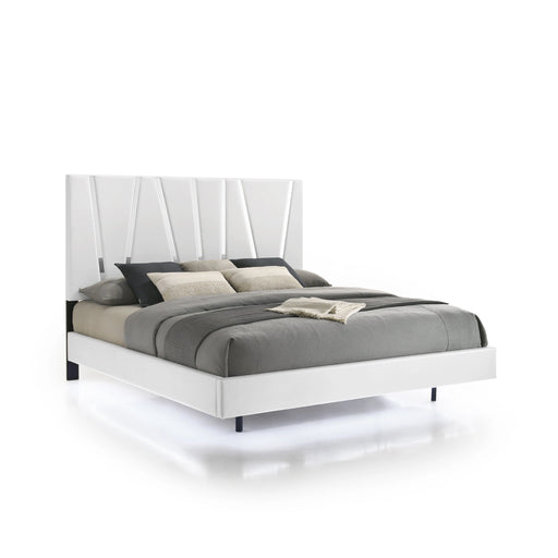 Europa 5/0 Q Headboard, Footboard & Slats-White