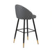 Oliver Gray Vegan Leather Bar Chair (2 Per Carton)