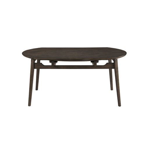 Rex 65" Round Table With Self Storing Leaves-Walnut