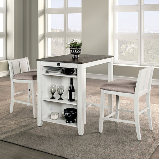 Lescles 3 Pc Counter Ht Set (1 Table + 2 Chairs) image