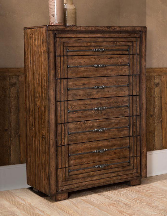 Aico Carrollton Drawer Chest in Rustic Ranch