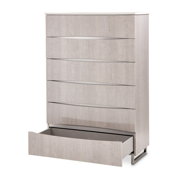 AICO Marin 6-Drawer Chest in Greige