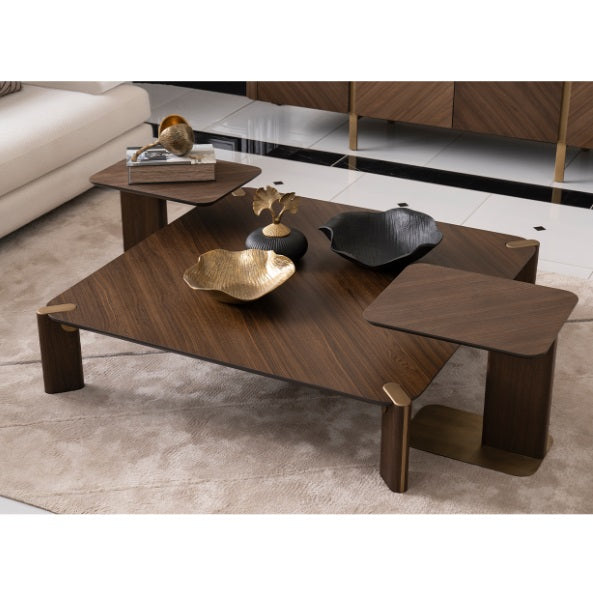 AICO Furniture Amora Cocktail Table in Eggshell Walnut