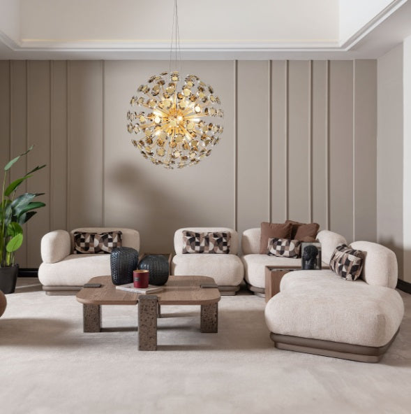 AICO Furniture Bristol Point LAF Chair in Saddle Brown