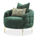 AICO Furniture Celine Chair in Emerald/Gold image