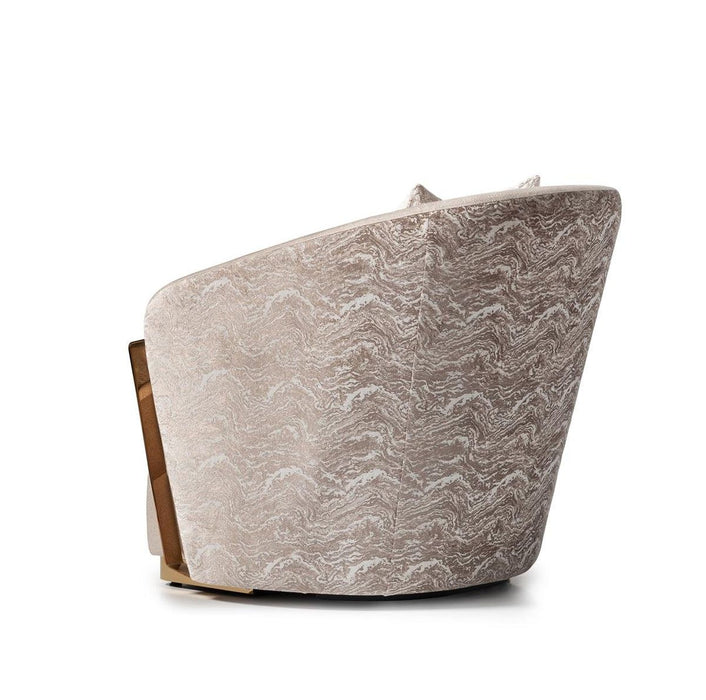AICO Carmela Accent Chair in Shimmer Ivory