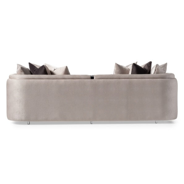 AICO Furniture Carmela Mansion Sofa Zinc in Silver