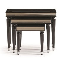 AICO La Francaise Nesting Tables in Black Ice image