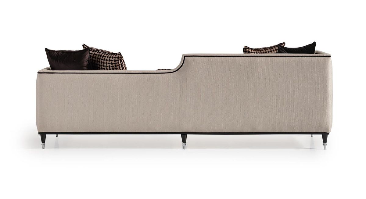 AICO La Francaise Mansion Sofa in Cafe/Black