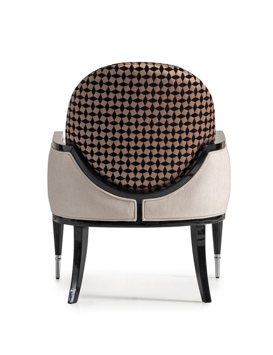AICO La Francaise Accent Chair in Cafe/Black