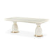 AICO Furniture Lisbon Double Pedestal Dining Table in Silken Matte Cream image