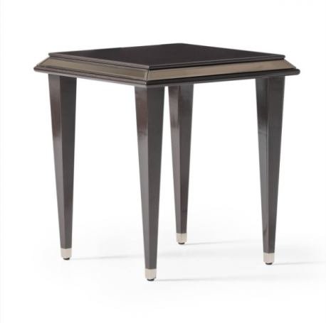 AICO Lousanne Side Table in Glossy Mocha Sand