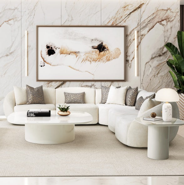 AICO Furniture Le Montreaux Accent Table in Cloud White