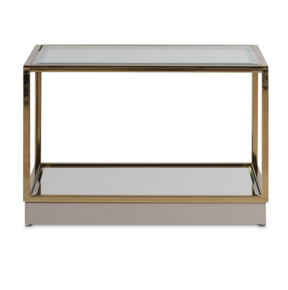 AICO Furniture Savannah Breeze 2pc Small Cocktail Table in Bright Gold