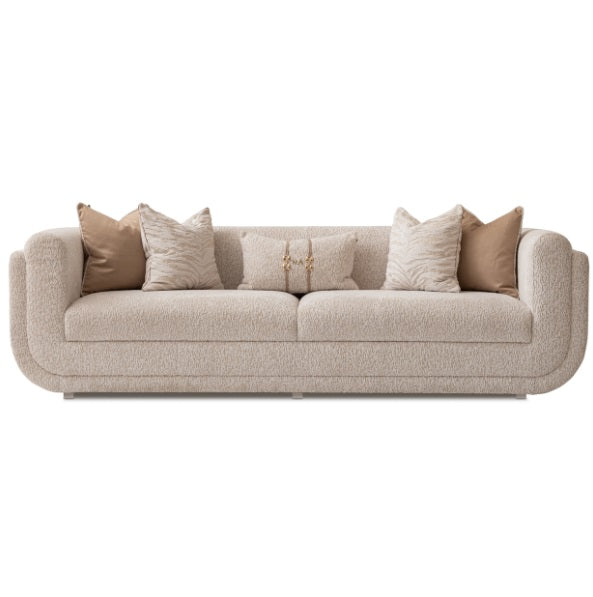 AICO Furniture Savannah Breeze Mansion Sofa Cashmere in Bright Gold