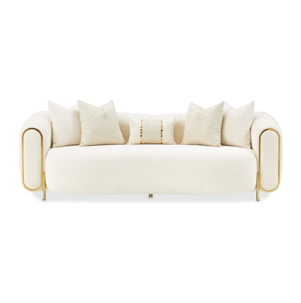 AICO Furniture Sassani Sofa Crepe in Gold