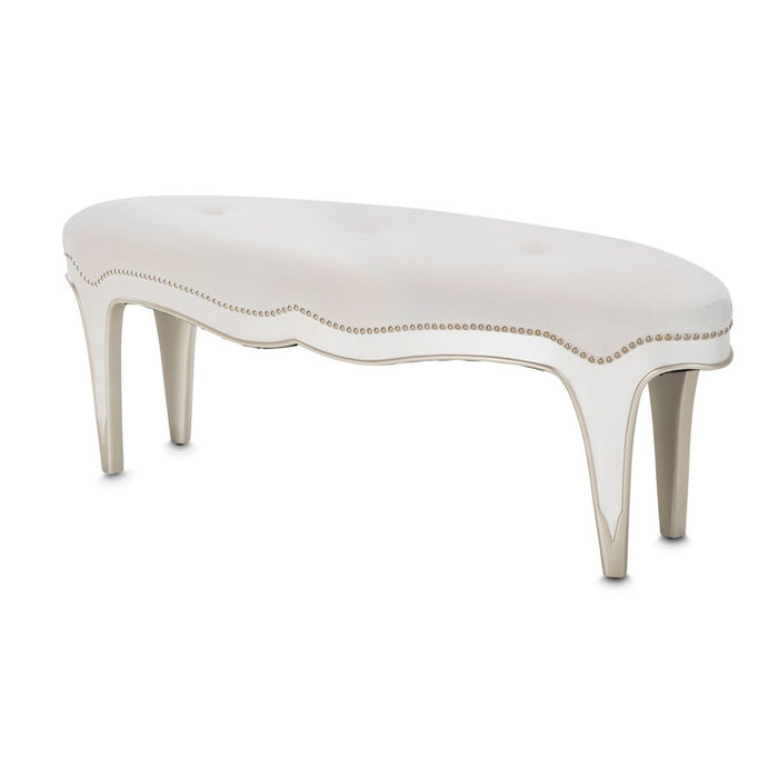 AICO London Place Bed Bench in Creamy Pearl