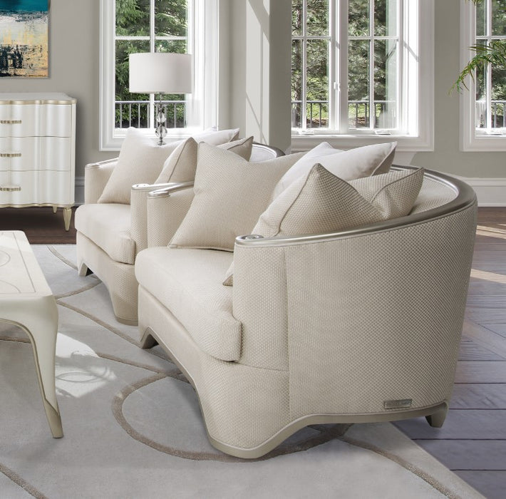 AICO London Place Chair & A Half in Light Champagne