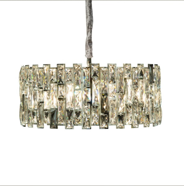 AICO Furniture Lighting Baguette 8 Light Chandelier in Clear image
