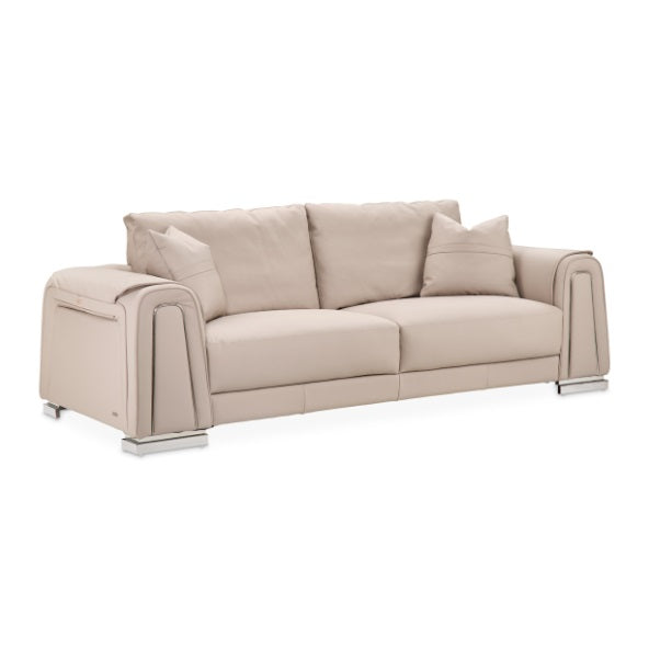 AICO Furniture Mia Bella Bergamo Sofa in Stainless Steel