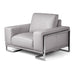AICO Furniture Mia Bella Gianna Chair Half in Light Gray image